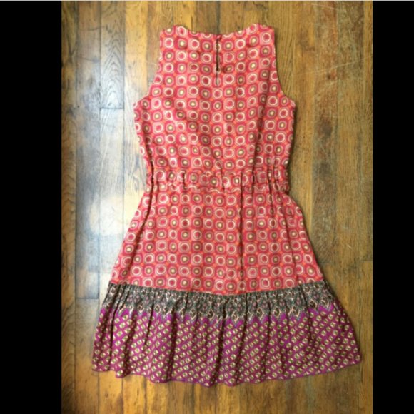 Anna Sui Anthropologie Silk Print Tiers Dress - Picture 3 of 7
